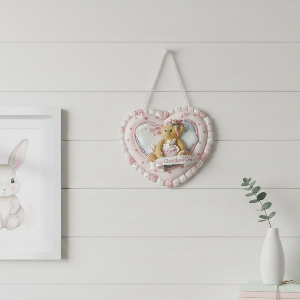 Rare Vintage Cherished Teddies "My Cherished One" Heart Plaque